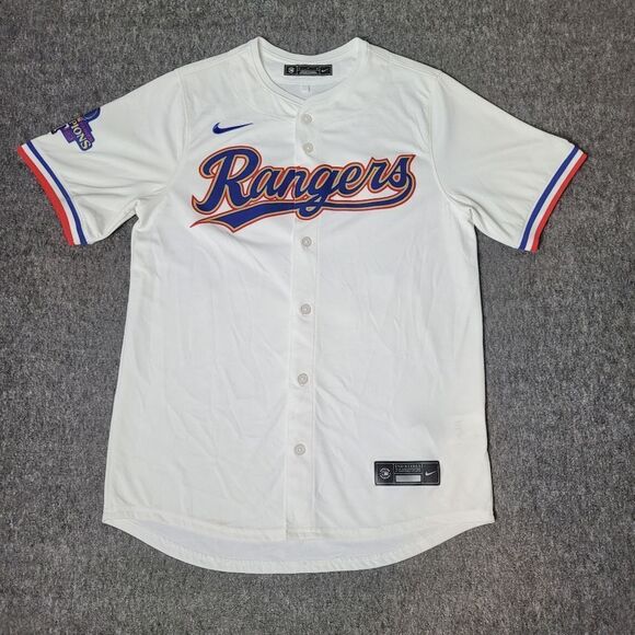 Evan Carter Texas Rangers Size M Gold World Series Champion Jersey RARE - Picture 1 of 16